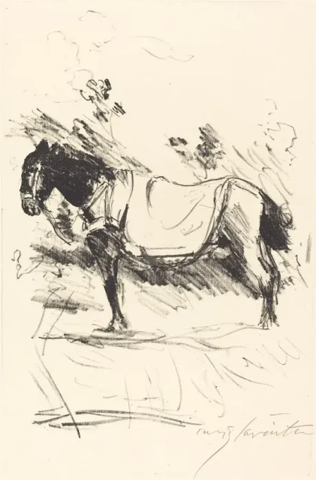 Framed Print : Reitpferd (Riding-Horse), 1916. Creator: Lovis Corinth