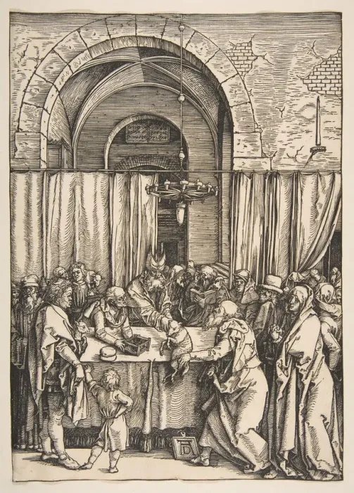 Framed Print : The Rejection of Joachims Offering, from The Life of the Virgin, ca. 1504 Framed Print : The Rejection of Joachims Offering, from The Life of the Virgin, ca. 1504
