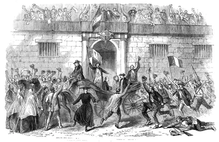 Framed Print : The release of politicial prisoners from the Castellamare, Palermo, on June 19... 1860. Creator: Unknown Framed Print : The release of politicial prisoners from the Castellamare, Palermo, on June 19... 1860. Creator: Unknown