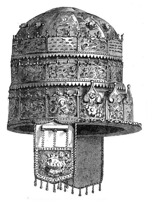 Framed Print : Relics from Abyssinia: golden triple crown of the Abuna, 1868. Creator: Unknown Framed Print : Relics from Abyssinia: golden triple crown of the Abuna, 1868. Creator: Unknown