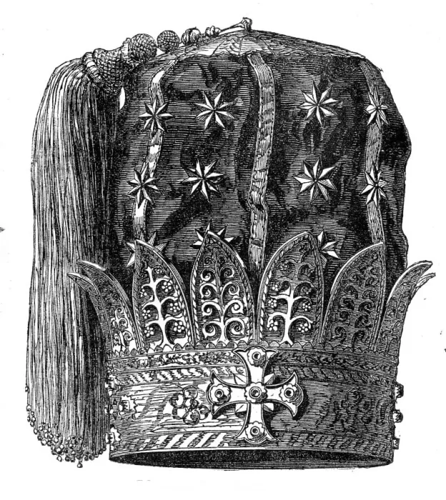 Framed Print : Relics from Abyssinia: Royal Cap of King Theodore, 1868. Creator: Unknown Framed Print : Relics from Abyssinia: Royal Cap of King Theodore, 1868. Creator: Unknown