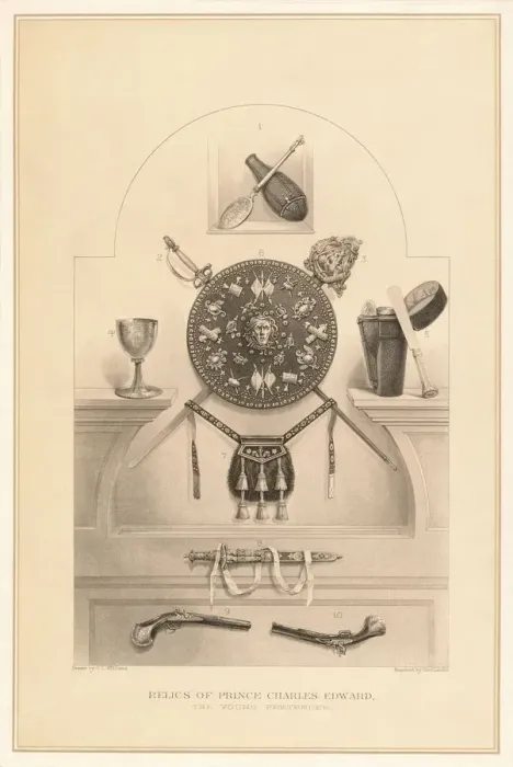 Framed Print : Relics of Prince Charles Edward. The Great Pretender, (1878). Artist: Charles Lawrie Framed Print : Relics of Prince Charles Edward. The Great Pretender, (1878). Artist: Charles Lawrie