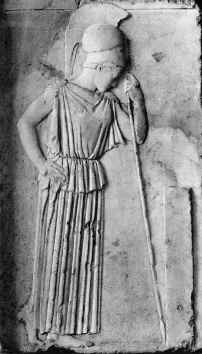 Framed Print : Relief of Athena / Minerva, 5th century BC, (1937). Artist: Martin Hurlimann Framed Print : Relief of Athena / Minerva, 5th century BC, (1937). Artist: Martin Hurlimann