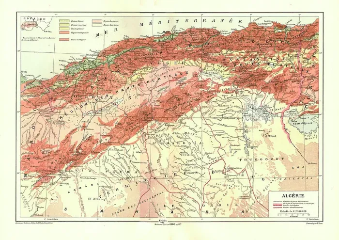 Framed Print : Relief Map of Algerie, 1914. Creator: Unknown Framed Print : Relief Map of Algerie, 1914. Creator: Unknown