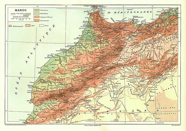 'Relief Map of Maroc, 1914. Creator: Unknown