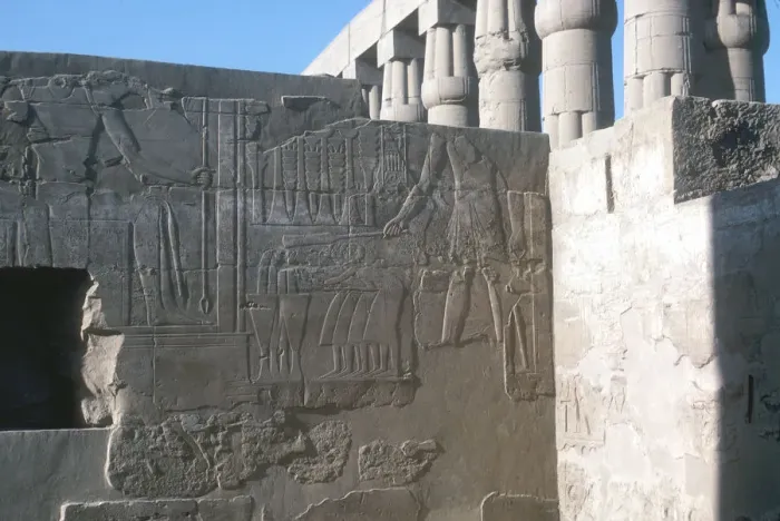 Framed Print : Relief of the Pharaoh smiting his enemies, Temple sacred to Amun, Mut and Khons, Luxor, Egypt Framed Print : Relief of the Pharaoh smiting his enemies, Temple sacred to Amun, Mut and Khons, Luxor, Egypt