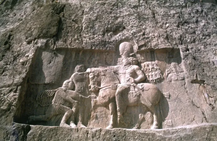 Framed Print : Relief of Shapur I, Naqsh-i-Rustam, Iran Framed Print : Relief of Shapur I, Naqsh-i-Rustam, Iran