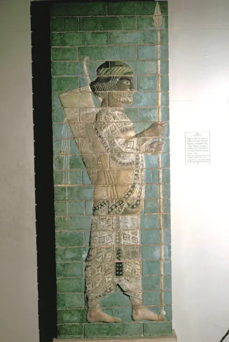 Framed Print : Relief showing an archer of the Persian Royal Guard, Palace of Darius I, Susa, c500 BC Framed Print : Relief showing an archer of the Persian Royal Guard, Palace of Darius I, Susa, c500 BC