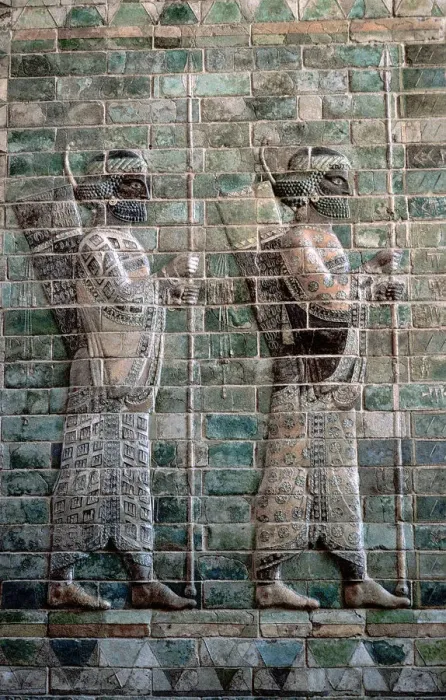 Framed Print : Relief showing archers of the Persian Royal Guard, Palace of Darius I, Susa, c500 BC Framed Print : Relief showing archers of the Persian Royal Guard, Palace of Darius I, Susa, c500 BC