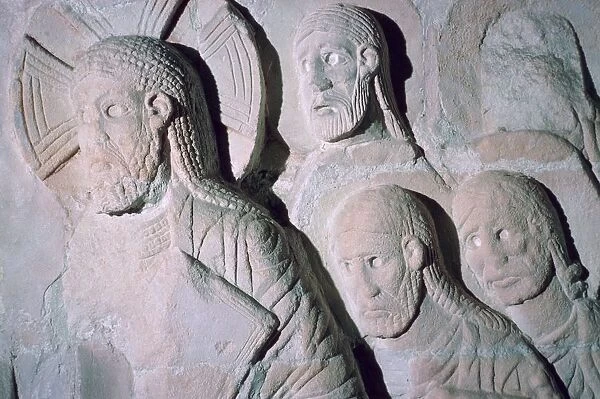 Detail of a relief showing Christ entering Jerusalem, 12th century