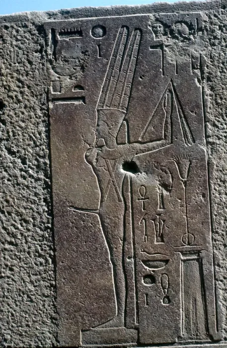 Framed Print : Relief showing the fertility god Min, Temple of Amun, Karnak, Egypt Framed Print : Relief showing the fertility god Min, Temple of Amun, Karnak, Egypt