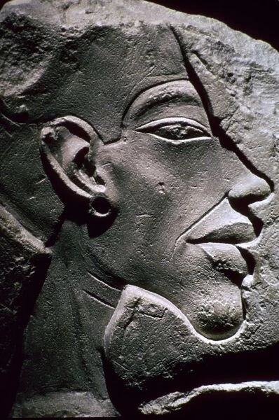 Relief showing the head of Akhenaten, 14th century BC