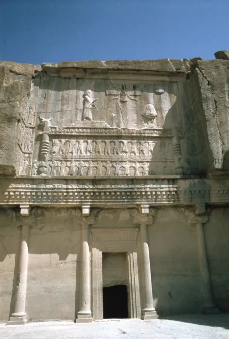 Framed Print : Relief, Tomb of Artaxerxes II, Persepolis, Iran Framed Print : Relief, Tomb of Artaxerxes II, Persepolis, Iran