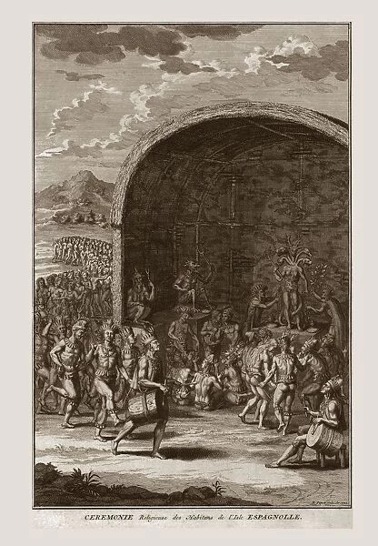 Religious Ceremony of the Inhabitants of the Isle of Hispaniola, c1721. Creator: Bernard Picart