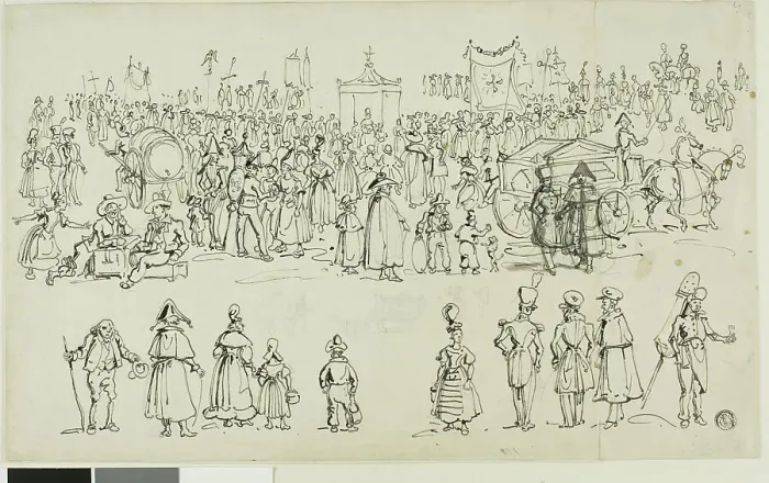 Framed Print : Religious Festival in Northern France, possibly Normandy, c. 1820. Creator: John Coney Framed Print : Religious Festival in Northern France, possibly Normandy, c. 1820. Creator: John Coney