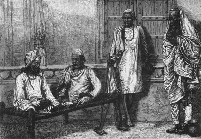 Framed Print : Religious Mendicants at Benares, c1891. Creator: James Grant Framed Print : Religious Mendicants at Benares, c1891. Creator: James Grant