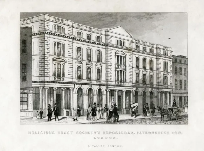 Framed Print : Religious Tract Societys Repository, Paternoster Row, London, 19th century Framed Print : Religious Tract Societys Repository, Paternoster Row, London, 19th century