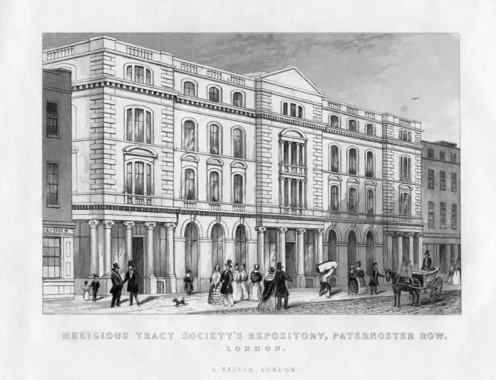 Framed Print : Religious Tract Societys Repository, Paternoster Row, London, 19th century Framed Print : Religious Tract Societys Repository, Paternoster Row, London, 19th century