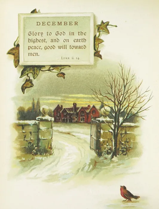 Framed Print : Religious verse for December, 1893. Creator: Unknown Framed Print : Religious verse for December, 1893. Creator: Unknown