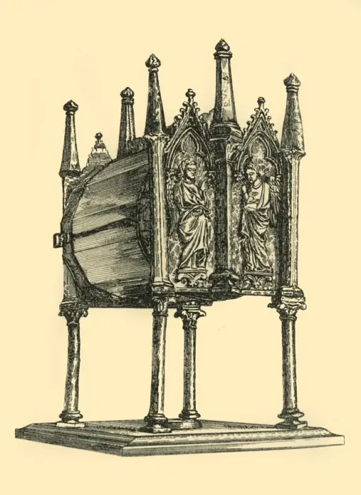 Framed Print : Reliquary, 14th century, (1881). Creator: W. M. McGill Framed Print : Reliquary, 14th century, (1881). Creator: W. M. McGill