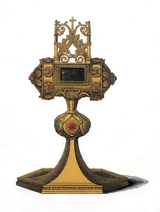 Framed Print : Reliquary, 15th century, (1843). Artist: Henry Shaw Framed Print : Reliquary, 15th century, (1843). Artist: Henry Shaw