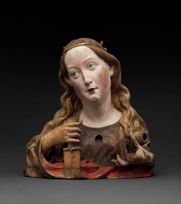 Framed Print : Reliquary Bust of Saint Catherine of Alexandria, German, ca. 1465. Creator: Unknown Framed Print : Reliquary Bust of Saint Catherine of Alexandria, German, ca. 1465. Creator: Unknown