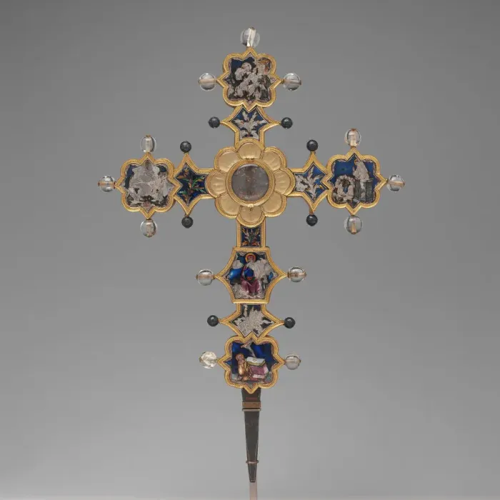 Framed Print : Reliquary Cross, Italian, ca. 1366-1400. Creator: Unknown Framed Print : Reliquary Cross, Italian, ca. 1366-1400. Creator: Unknown