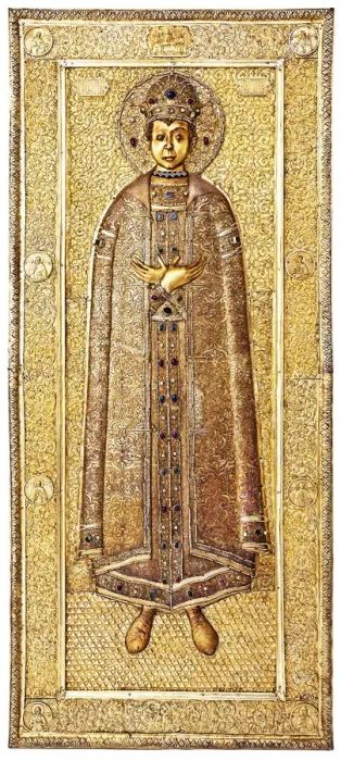 Framed Print : Reliquary of Tsarevich Dmitry, 1628?1630. Artist: Ovdokimov, Gavrila, (Workshop) (active 1628?1630)