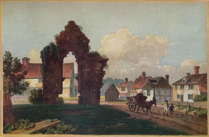 Framed Print : Remains of an Ancient Chapel, Milkhouse Street, Near Cranbrook, Kent, 1813. Artist: Frederick Wilton Litchfield Stockdale