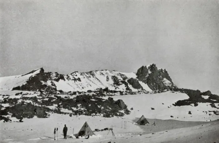 Framed Print : Remains of an Explosion Crater on Erebus (9, 000 feet), c1911, (1913). Artist Framed Print : Remains of an Explosion Crater on Erebus (9, 000 feet), c1911, (1913). Artist