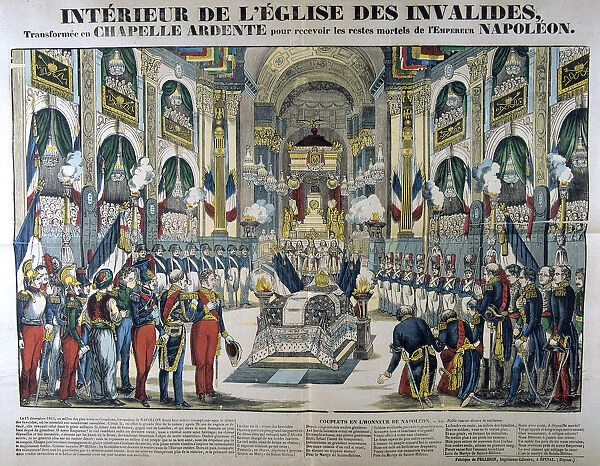 Remains of Napoleon I are brought to Les Invalides in Paris, 15th December, 1840, 19th century