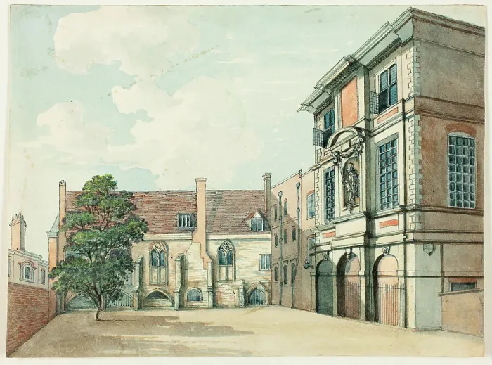 Framed Print : Remains of the Old Priory and Mathematical School, Christ's Hospital, n.d. Creator: Samuel Ireland Framed Print : Remains of the Old Priory and Mathematical School, Christ's Hospital, n.d. Creator: Samuel Ireland