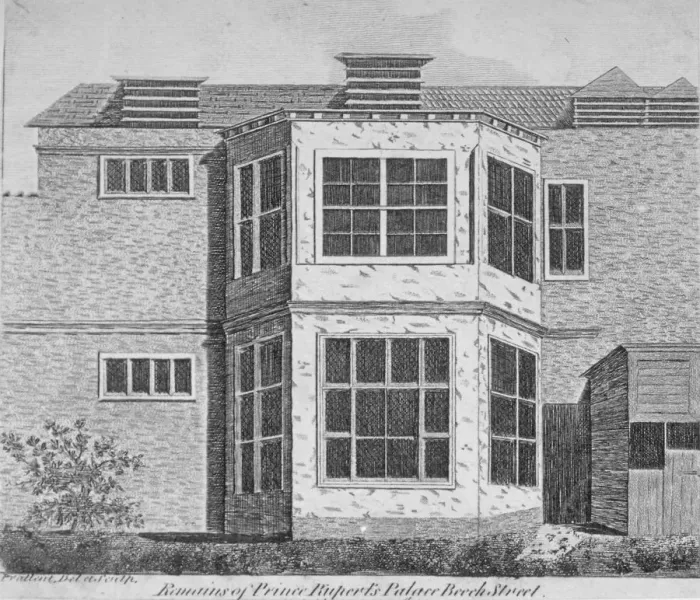 Framed Print : Remains of Prince Ruperts House, Beech Street, City of London, 1810 Framed Print : Remains of Prince Ruperts House, Beech Street, City of London, 1810
