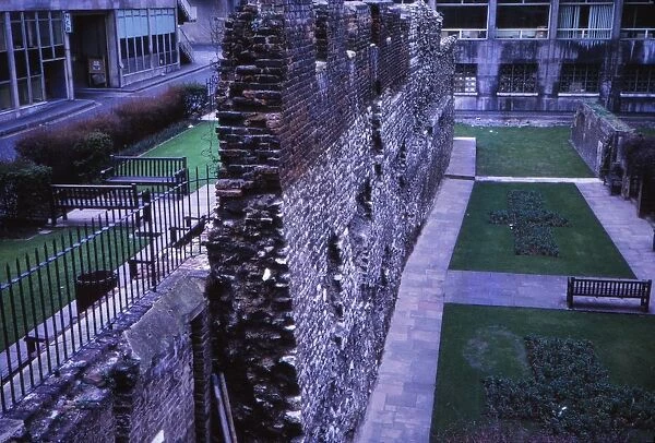 Remains of Roman Wall near Museum of London, 20th century. Artist: CM Dixon