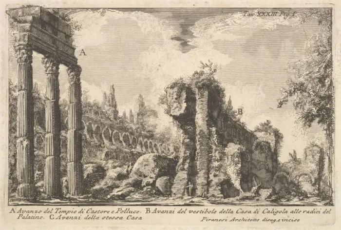 Framed Print : Remains of the Temple of Castor and Pollux... ( Avanzo del Tempio di Castore e Framed Print : Remains of the Temple of Castor and Pollux... ( Avanzo del Tempio di Castore e
