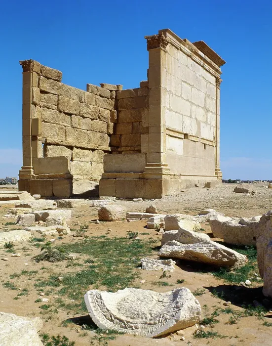 Framed Print : Remains of one of the temples - Oasis of Tadmor, Palmyra, Syria, 2001. Creator: LTL