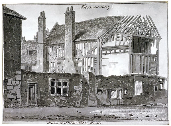 Remains of Thomas Popes house, Mill Lane, Bermondsey, London, 1808