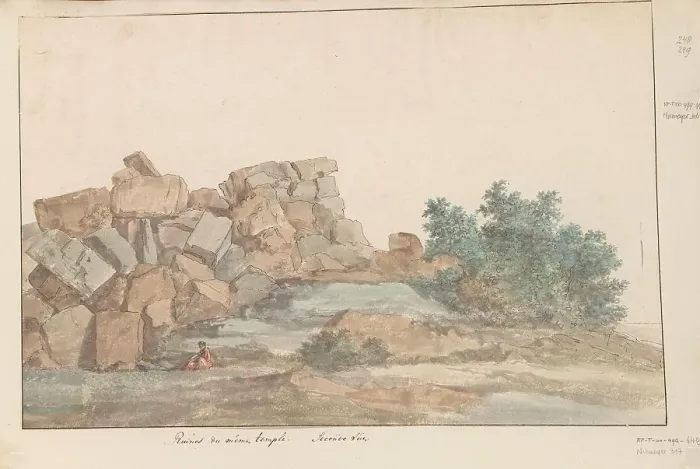 Framed Print : Remains of Zeus Olympus Temple at Agrigento, 1778. Creator: Louis Ducros Framed Print : Remains of Zeus Olympus Temple at Agrigento, 1778. Creator: Louis Ducros