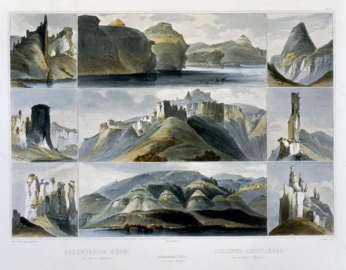 Framed Print : Remarkable Hills on the Upper Missouri, 1844. Artist: Friedrich Salathe Framed Print : Remarkable Hills on the Upper Missouri, 1844. Artist: Friedrich Salathe