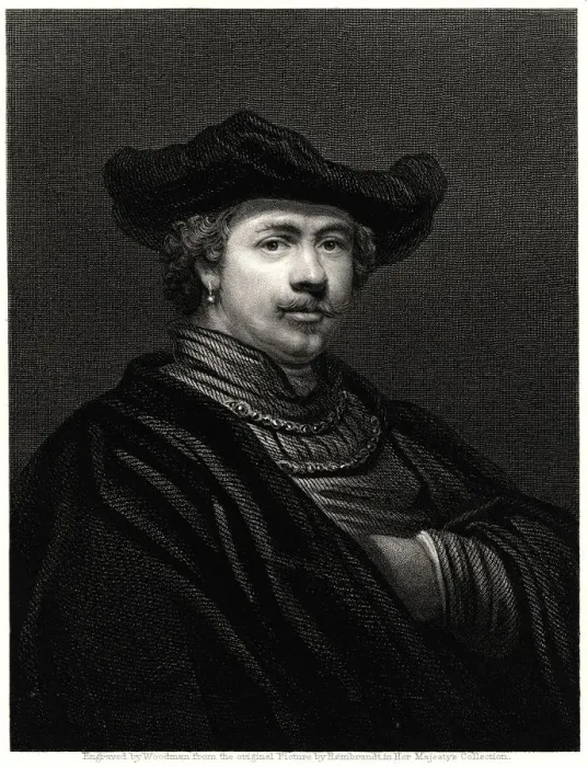 Framed Print : Rembrandt, 19th century. Artist: Woodman Framed Print : Rembrandt, 19th century. Artist: Woodman