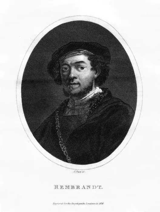 Framed Print : Rembrandt, Dutch painter, 1826. Artist: J Pass Framed Print : Rembrandt, Dutch painter, 1826. Artist: J Pass