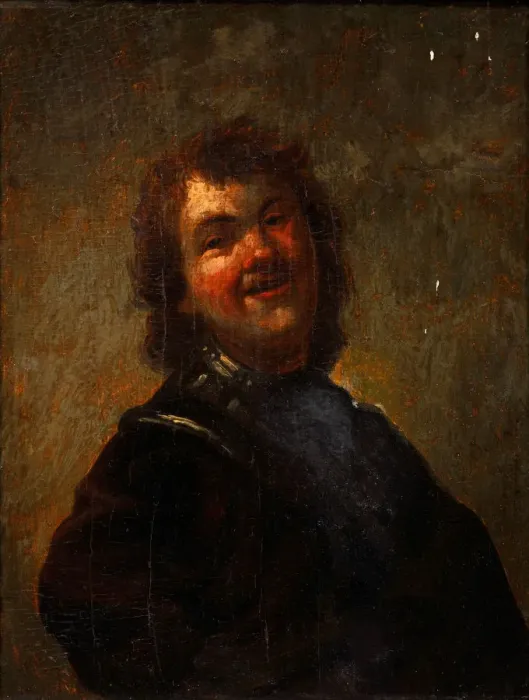 Framed Print : Rembrandt Laughing, 1658. Artist: Schalcken, Godfried Cornelisz (1643-1706) Framed Print : Rembrandt Laughing, 1658. Artist: Schalcken, Godfried Cornelisz (1643-1706)