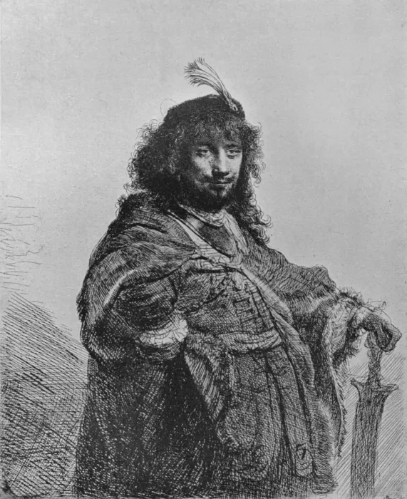Framed Print : Rembrandt with the Sabre, 1634. Artist: Rembrandt Harmensz van Rijn Framed Print : Rembrandt with the Sabre, 1634. Artist: Rembrandt Harmensz van Rijn