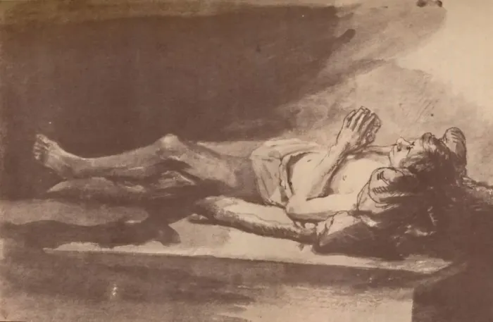 Framed Print : Rembrandt - Study of a Recumbent Model, 1903. Artist: Rembrandt Harmensz van Rijn Framed Print : Rembrandt - Study of a Recumbent Model, 1903. Artist: Rembrandt Harmensz van Rijn