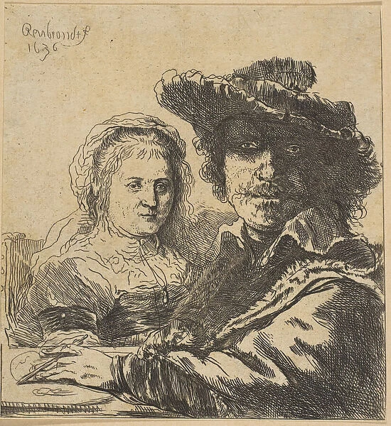 Rembrandt and his Wife (copy), 1786-1844. Creator: Ignace Joseph de Claussin