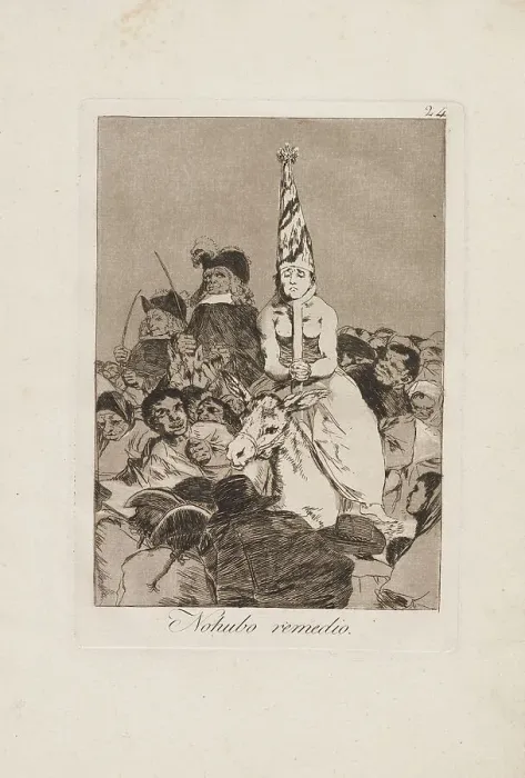Framed Print : There Was No Remedy (No Hubo Remedio), 1799. Creator: Francisco Goya Framed Print : There Was No Remedy (No Hubo Remedio), 1799. Creator: Francisco Goya