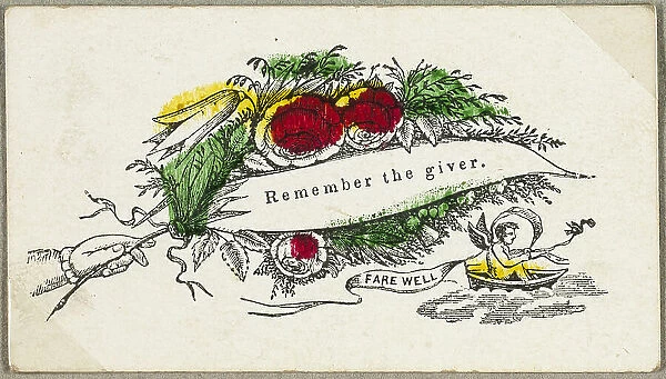 Remember the Giver (valentine), c.1830. Creator: Unknown