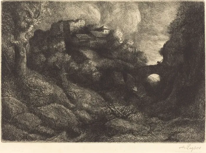 Framed Print : Remembrance of Italy (Souvenir d Italie). Creator: Alphonse Legros Framed Print : Remembrance of Italy (Souvenir d Italie). Creator: Alphonse Legros
