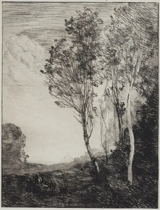 Framed Print : Remembrance of Italy (Souvenir d'Italie), 1866. Creator: Jean-Baptiste-Camille Corot Framed Print : Remembrance of Italy (Souvenir d'Italie), 1866. Creator: Jean-Baptiste-Camille Corot
