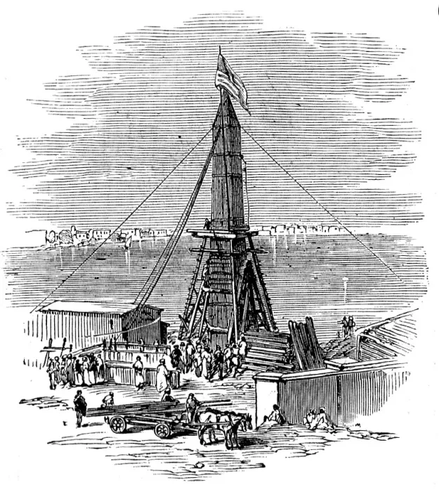 Framed Print : Removal of another obelisk from Alexandria, for transport to New York, 1880. Creator: Unknown Framed Print : Removal of another obelisk from Alexandria, for transport to New York, 1880. Creator: Unknown
